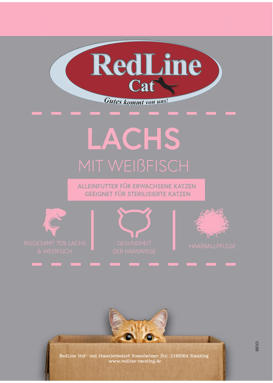 Sterilisierte erwachsene Katze Lachs mit Weißfisch Adult