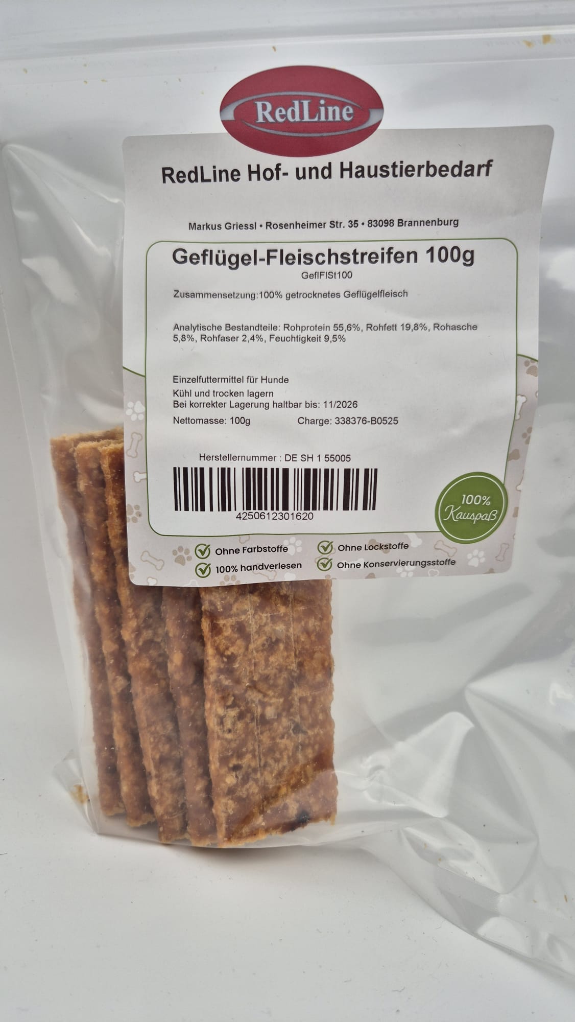 Hühner-Fleischstreifen für Hund und Katze