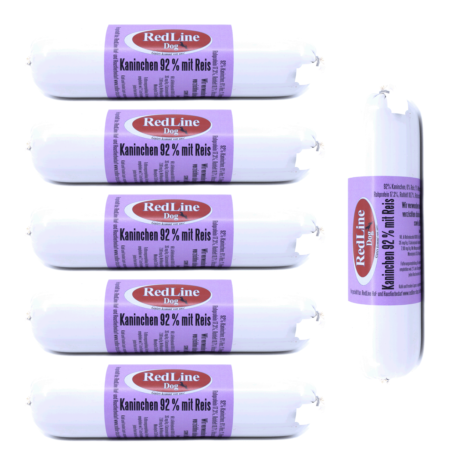 Wurst Kaninchen mit Reis 92% Fleisch Adult