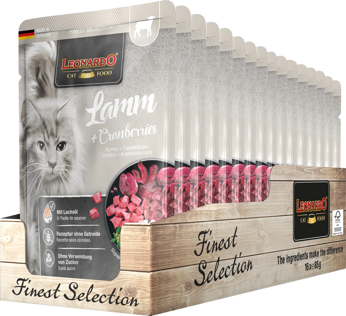 Leonardo Finest Selection Lamm + Cranberries 85g