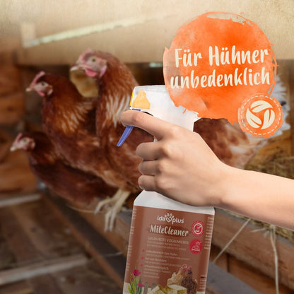 IdaPlus® MiteCleaner – Milbenspray gegen rote Vogelmilben mit Sofortwirkung - 500 ml
