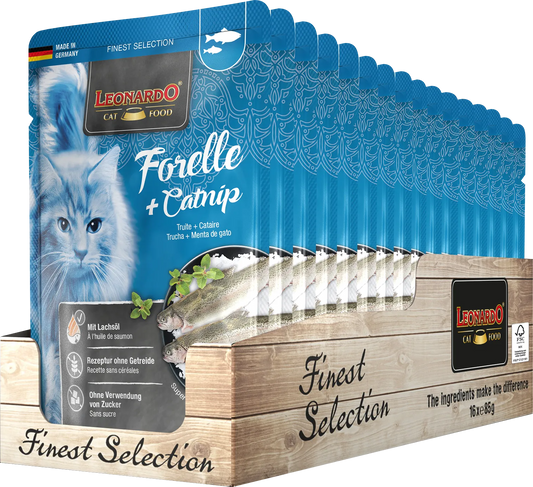 Leonardo Finest Selection Forelle + Catnip 85g