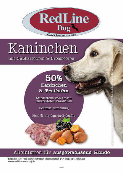 Kaninchen mit Süßkartoffel & Brombeeren getreidefrei Adult