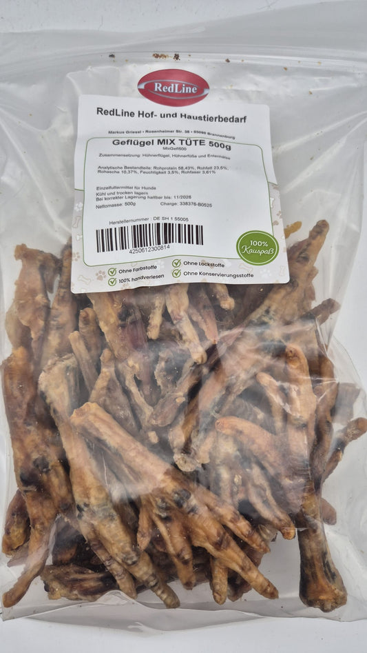 Geflügel MIX TÜTE, Füße, Flügel und Hälse