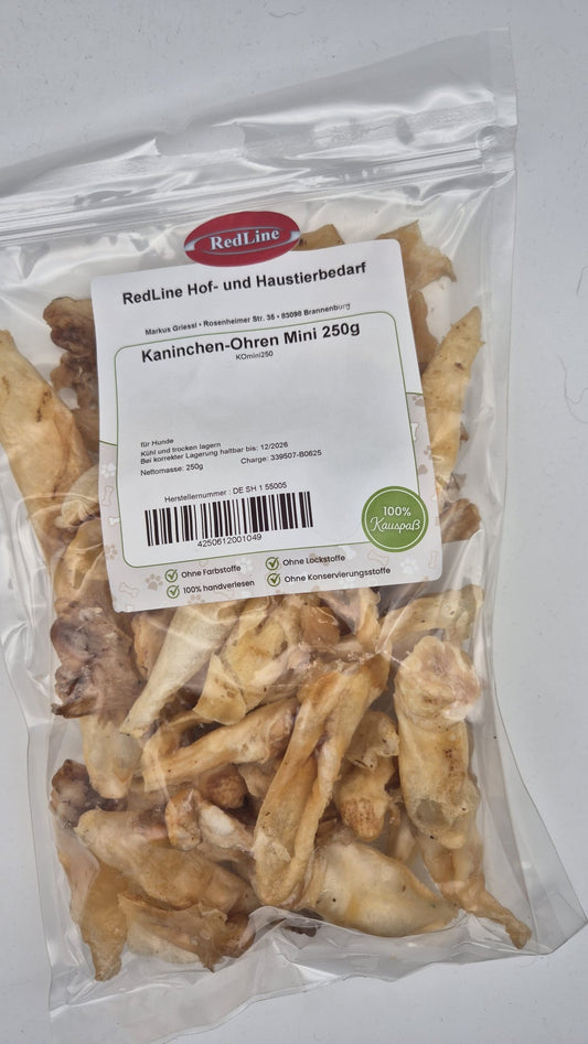 Kaninchen-Ohren entfettet und ohne Fell